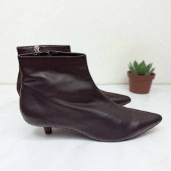 NWOT Jaggar Rise Soft Leather Kitten Heel Ankle Boots Bootie - Picture 5 of 7